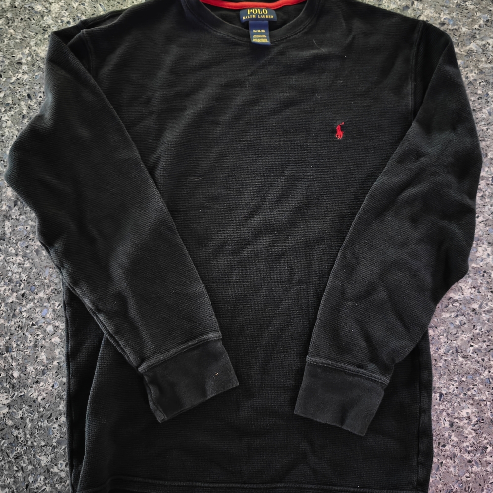 Polo by Ralph Lauren Black Shirt with Red Trim